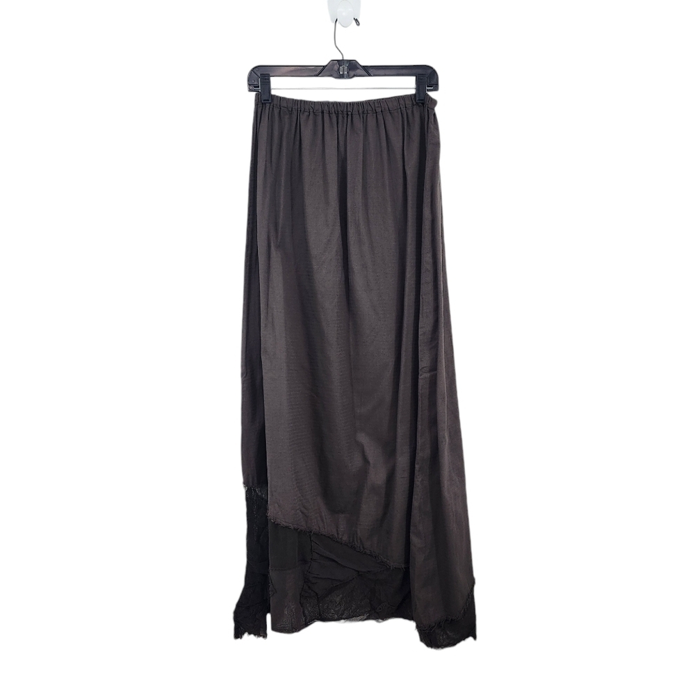 Homefrocks Women's Vintage Peasant Distressed Maxi Skirt - L